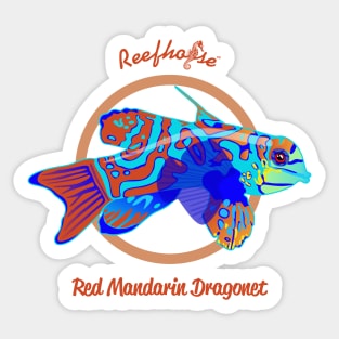 Red Mandarin Dragonet Sticker